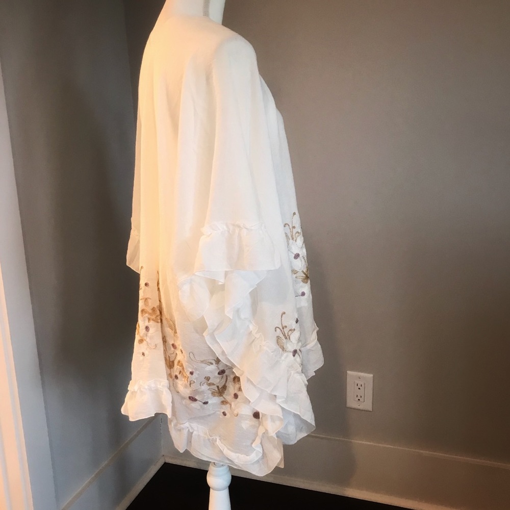 Only 1 Left! 🔥 Women’s White Boho Kimono CoverUp - Picture 6 of 8